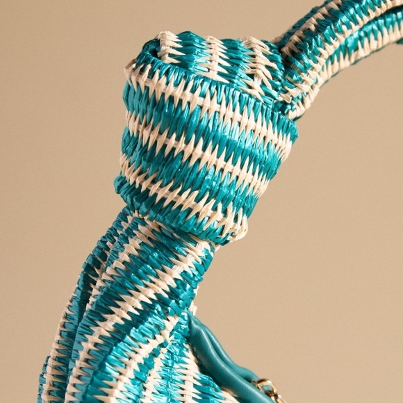 NWT Anthropologie The Brigitte Satchel by Melie Bianco: Raffia Edition - Picture 3 of 4